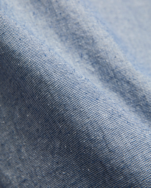 Cotton Silk Work Shirt in Mini Check
