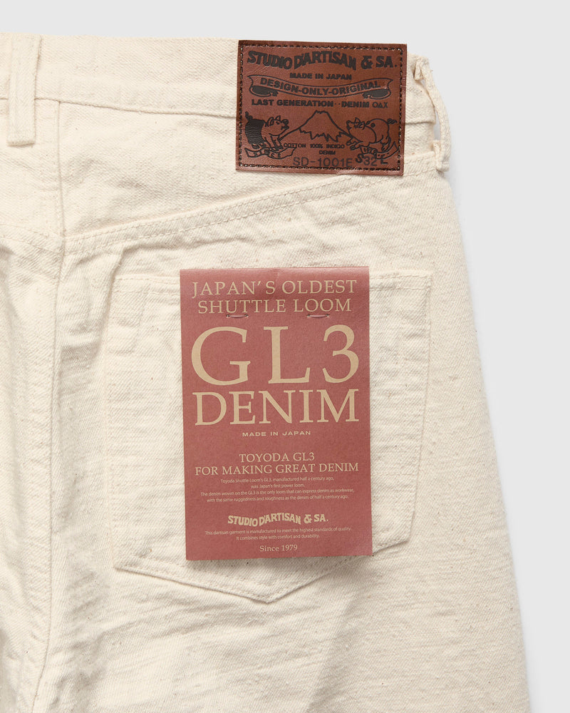 SD-1001EW "Ecru White GL3" 15oz Slub Selvedge Denim - Regular Straight Fit