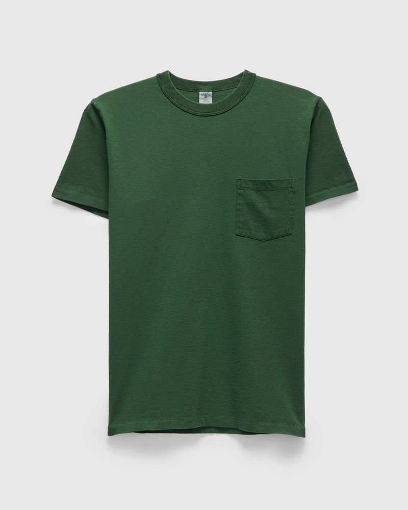 Pigment Dyed Pocket Tee in Fatigue Green