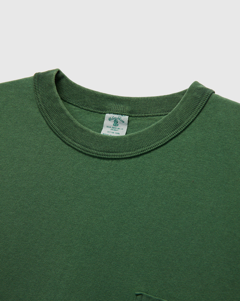 Pigment Dyed Pocket Tee in Fatigue Green