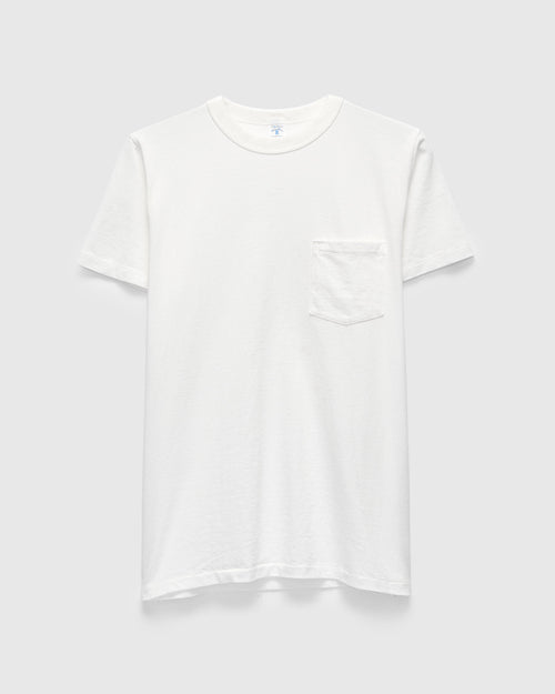 Pigment Dyed Pocket Tee in Off-White