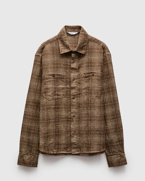 Utility Shirt in Drab Wavy Check
