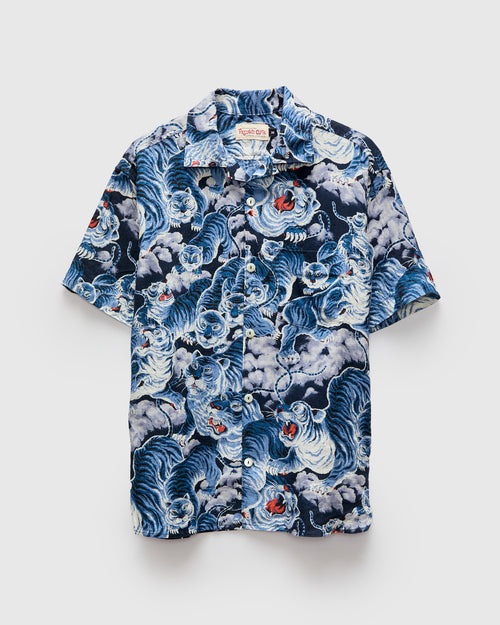 Hawaiian Shirt in Ice Tiger
