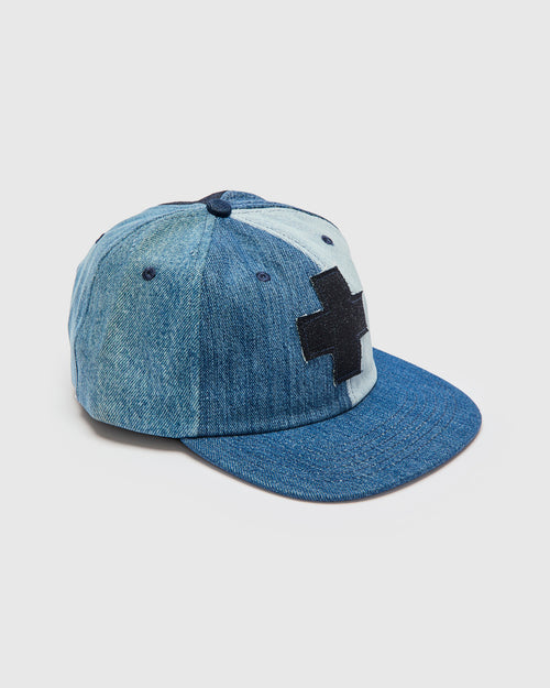 Love Fades Recycled Denim Plus Cap in Indigo