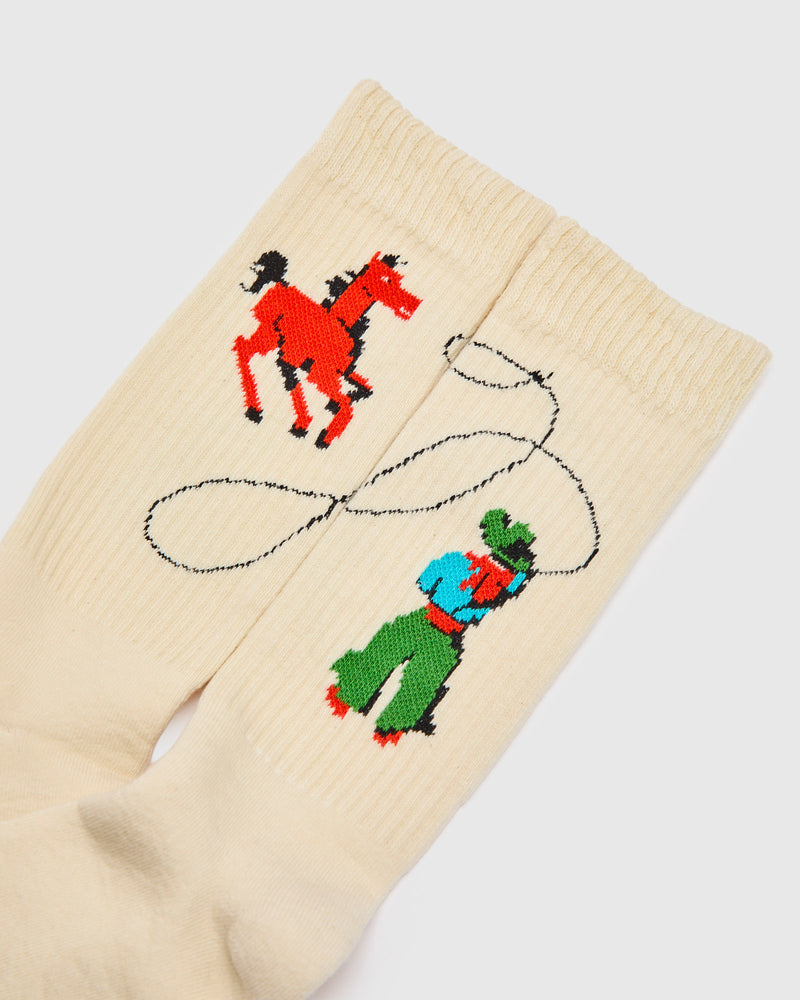 Roper Socks in Vintage White