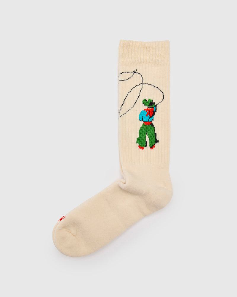 Roper Socks in Vintage White