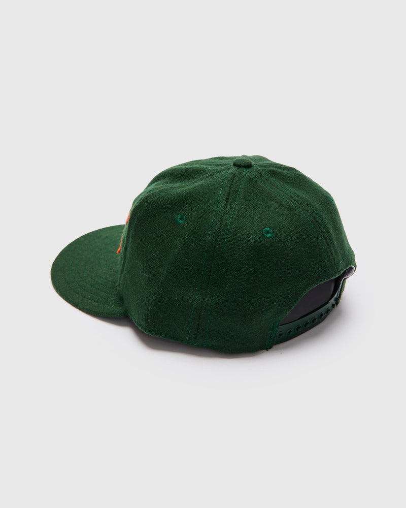 Scrimmage Cap in Green Wool