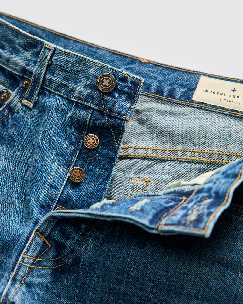 "Barton Freemont" 14oz Washed Selvedge Denim - Slim Straight Fit