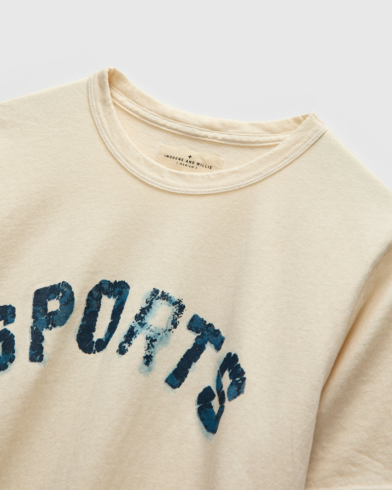 "Sports" T-Shirt in Vintage White