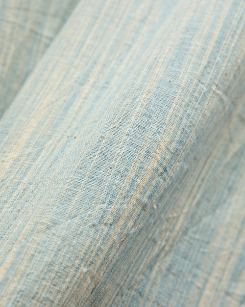Handwoven Brook Shirt in Spacedye Light Indigo Stripe