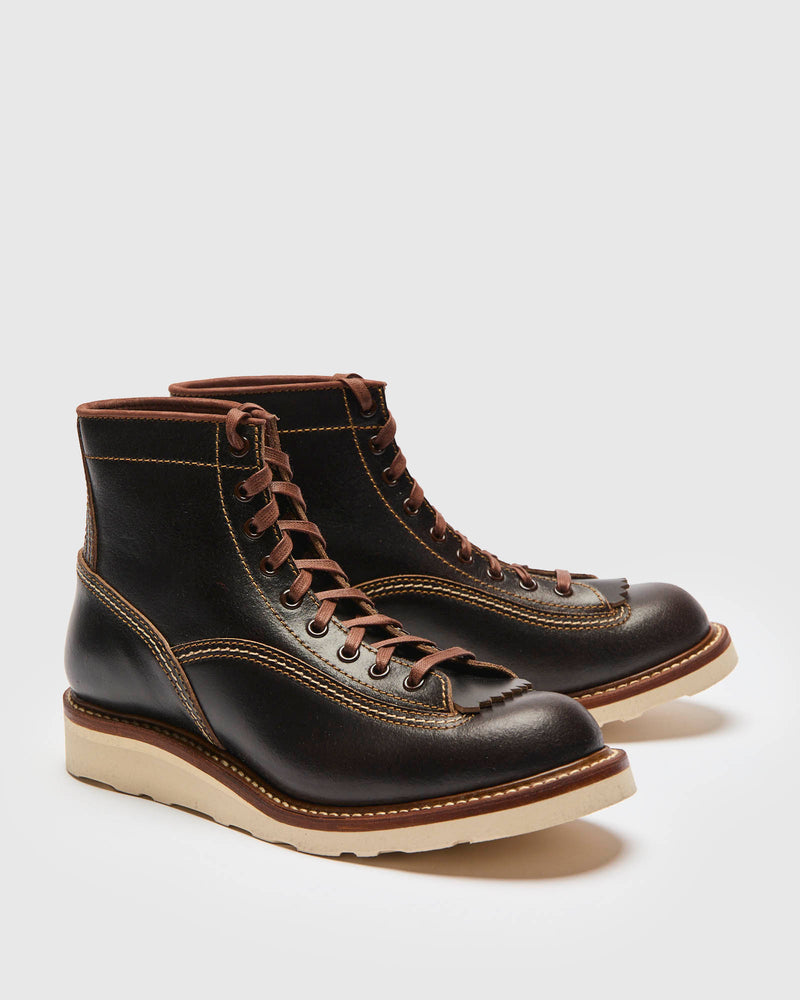 Donkey Puncher Boot in Horween Waxed Dark Brown