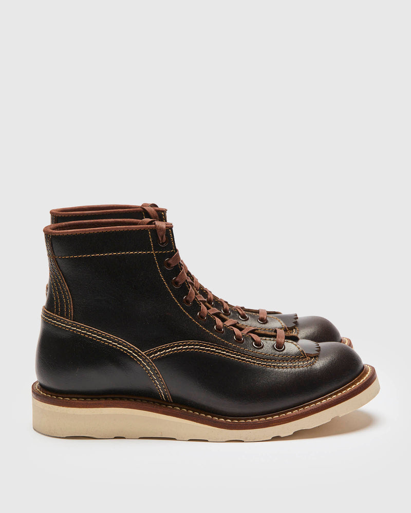 Donkey Puncher Boot in Horween Waxed Dark Brown