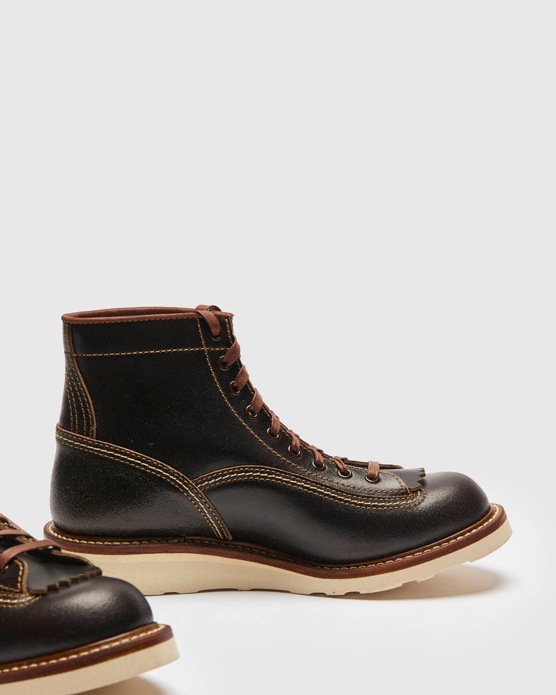 Donkey Puncher Boot in Horween Waxed Dark Brown