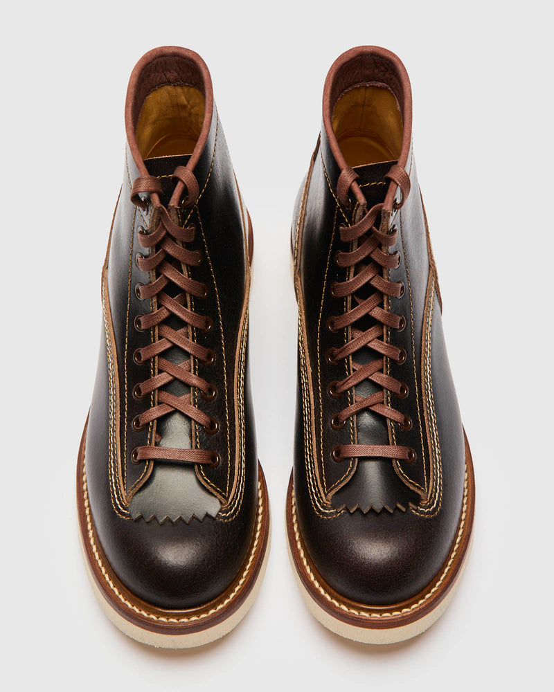 Donkey Puncher Boot in Horween Waxed Dark Brown