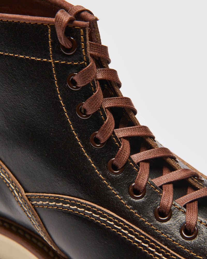 Donkey Puncher Boot in Horween Waxed Dark Brown