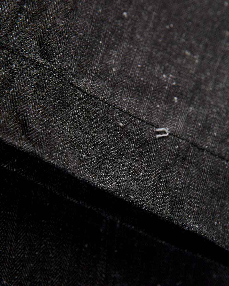Herringbone Nep Work Pants in Black