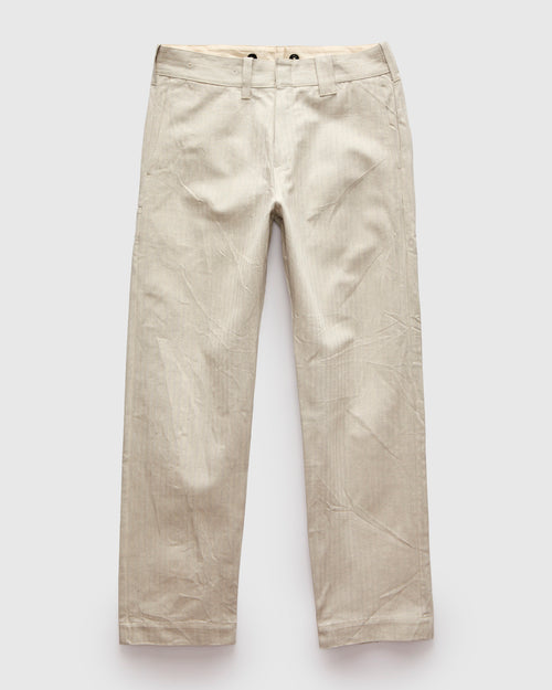 Herringbone Nep Work Pants in Oatmeal