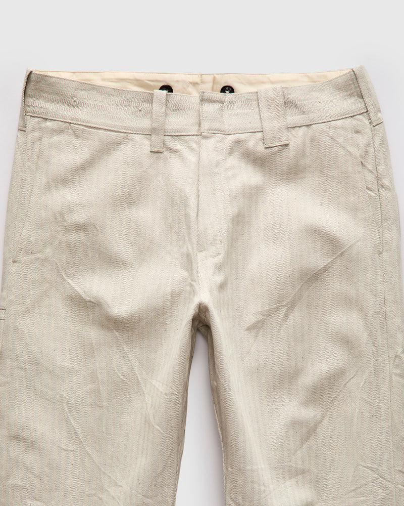 Herringbone Nep Work Pants in Oatmeal