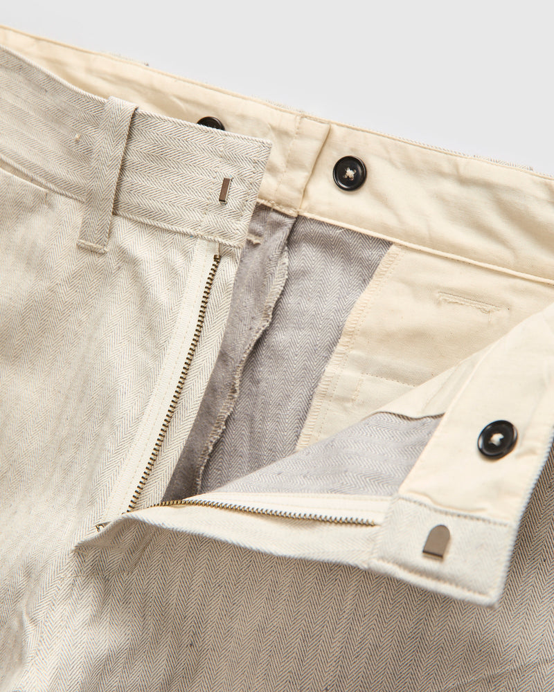 Herringbone Nep Work Pants in Oatmeal