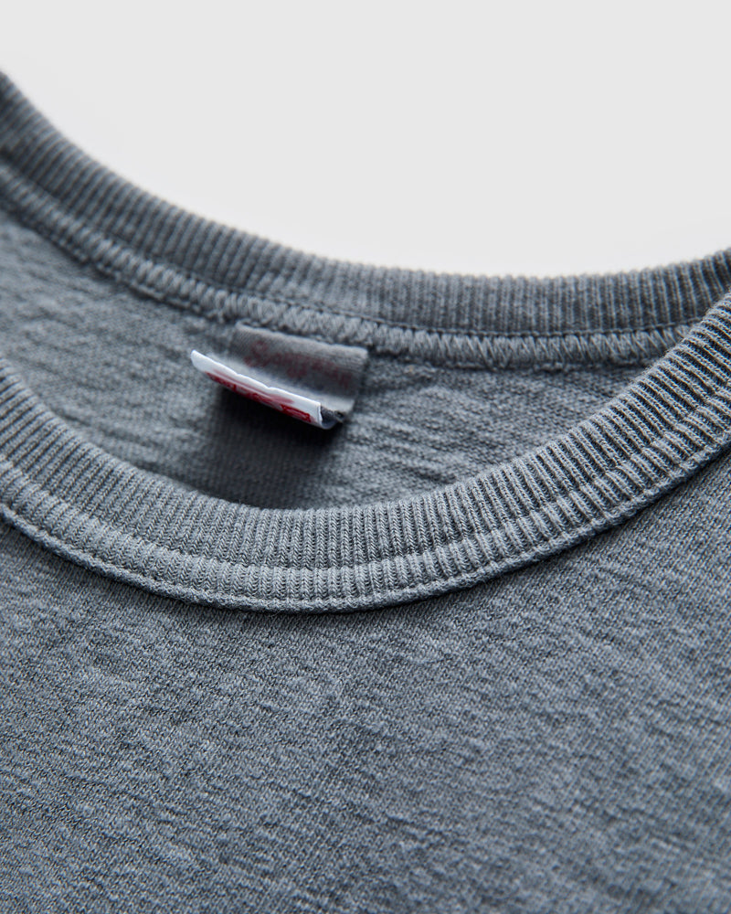 No. 8 Slub Nep Short Sleeve T-Shirt in Blue Grey
