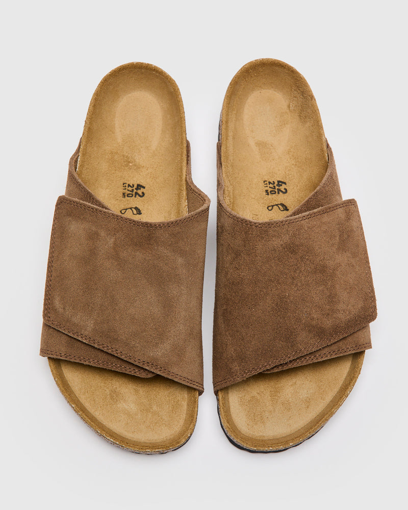 Solana Sandal in Dark Tea Suede
