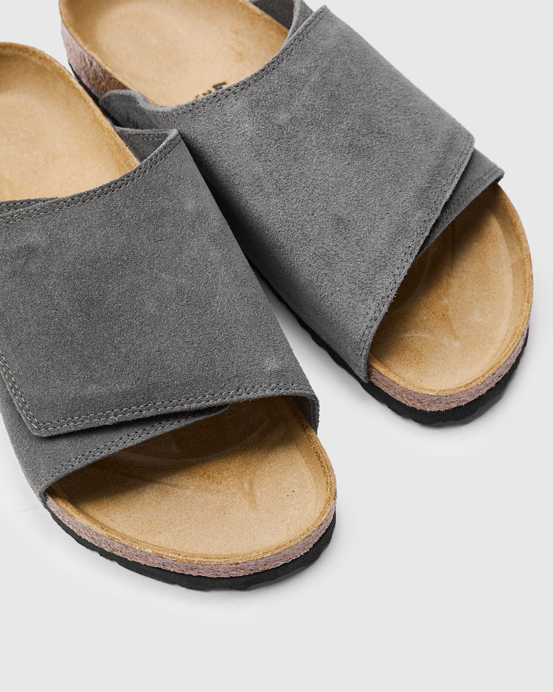 Solana Sandal in Charcoal Suede