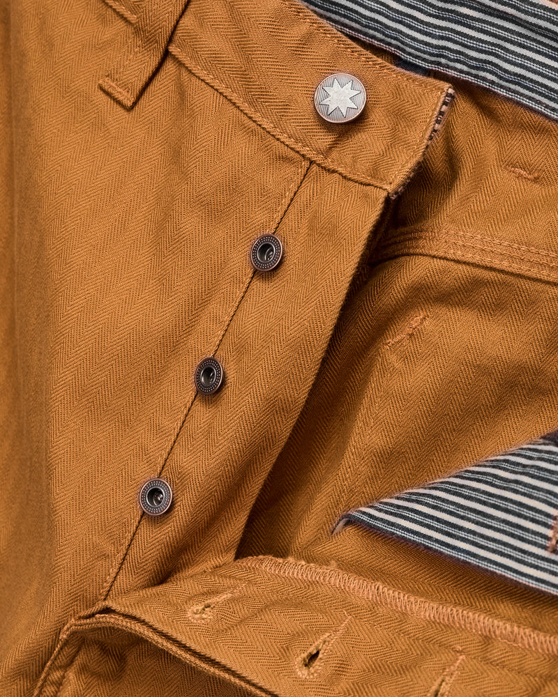 Ortega Pant in 13oz Rust Herringbone
