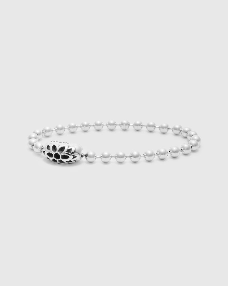 Triple Cutout Poplock Bracelet Size B in Sterling Silver