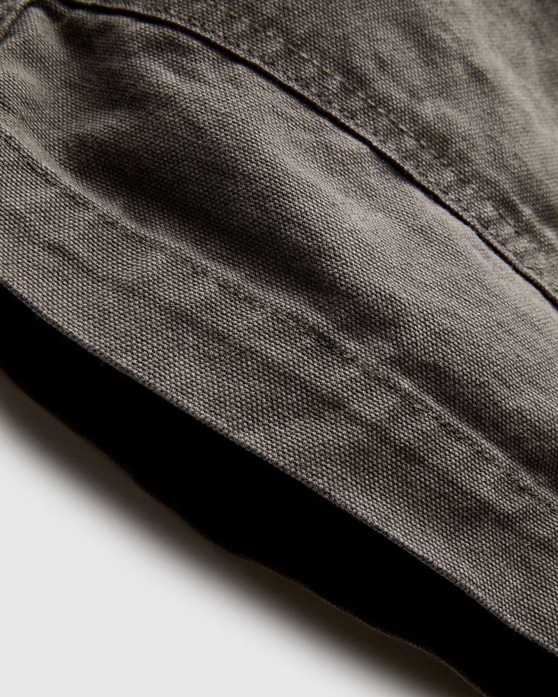 Canvas Lounge Shorts in Faded Black