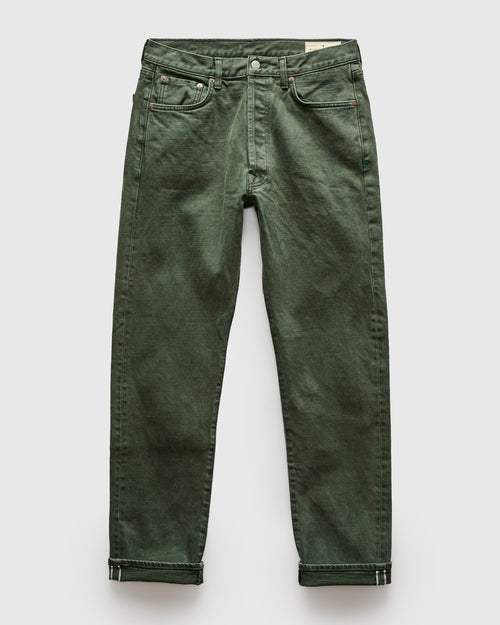 "Russell Spruce" 14.5oz Washed Stretch Selvedge Denim - Relaxed Tapered Fit