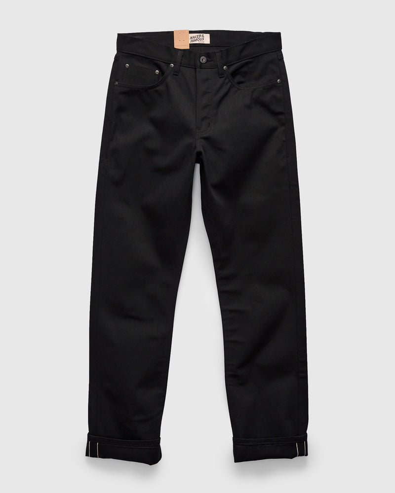 10oz Selvedge Slacks Black Twill - True Guy Fit