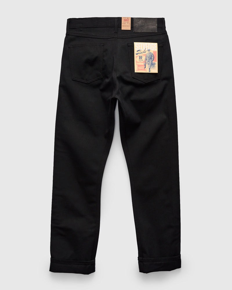 10oz Selvedge Slacks Black Twill - True Guy Fit