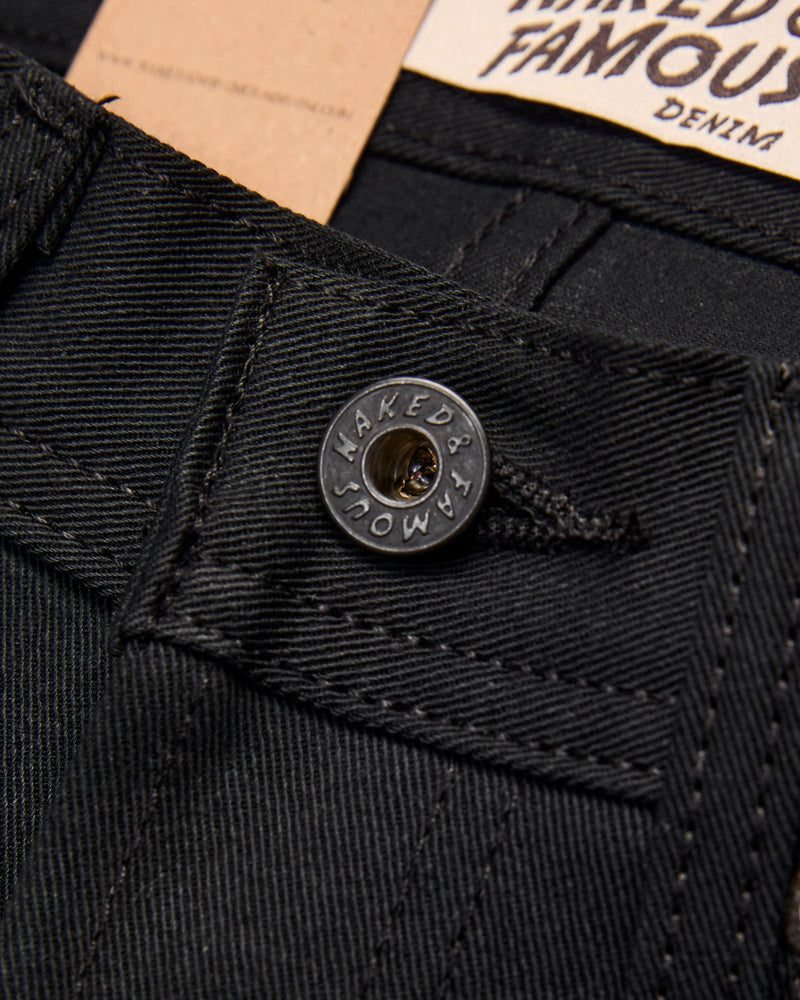 10oz Selvedge Slacks Black Twill - Weird Guy Fit