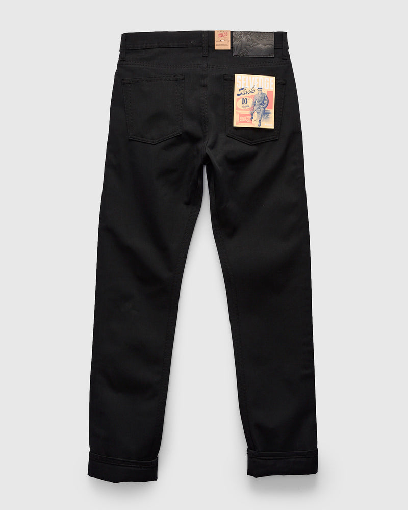 10oz Selvedge Slacks Black Twill - Weird Guy Fit