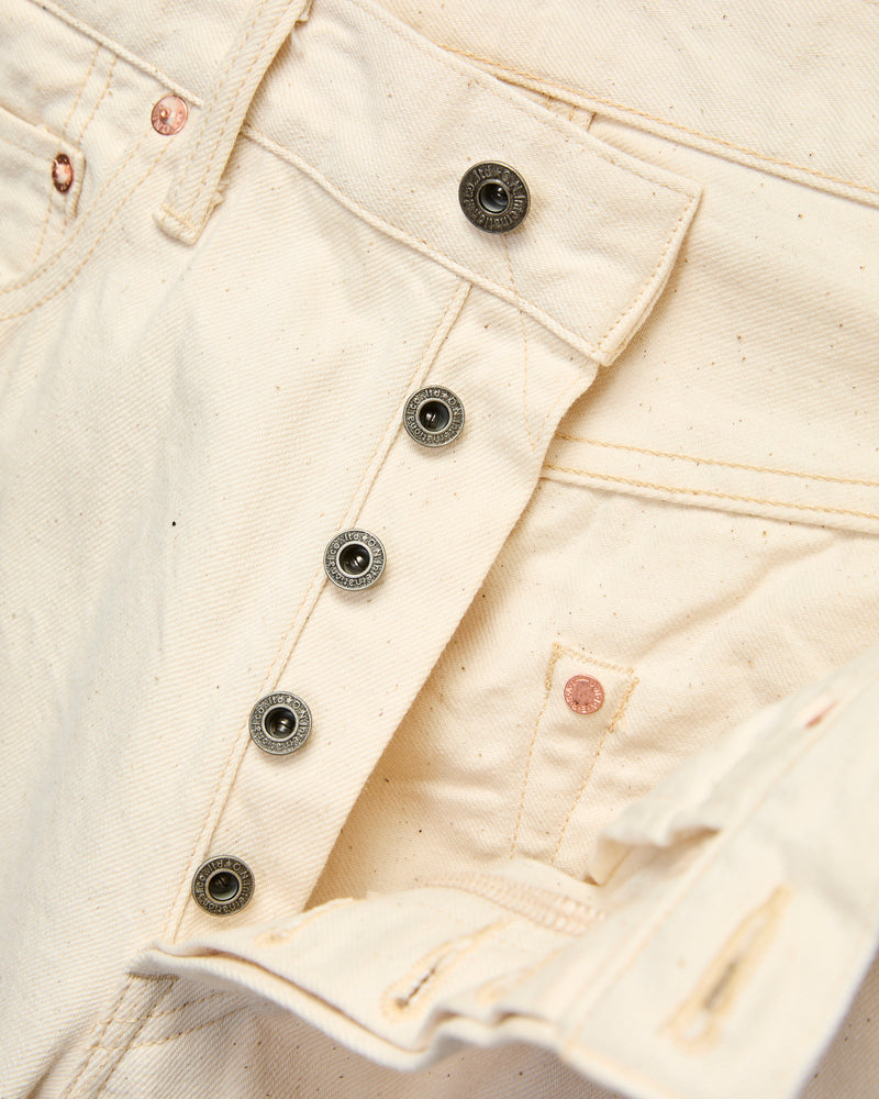 200-ECRU "Organic Cotton" 12.4oz Selvedge Denim - Wide Straight Fit