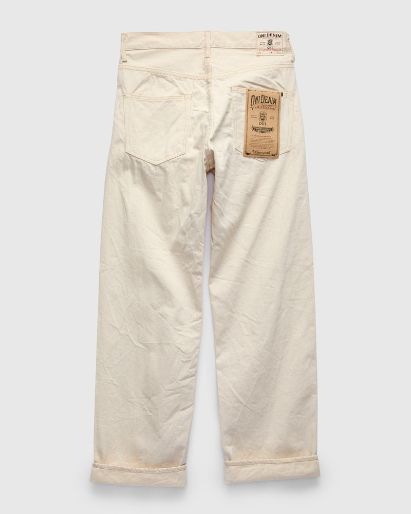 200-ECRU "Organic Cotton" 12.4oz Selvedge Denim - Wide Straight Fit