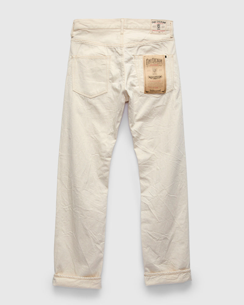 271-ECRU "Organic Cotton" 12.4oz Selvedge Denim - Just-Right Straight  Fit