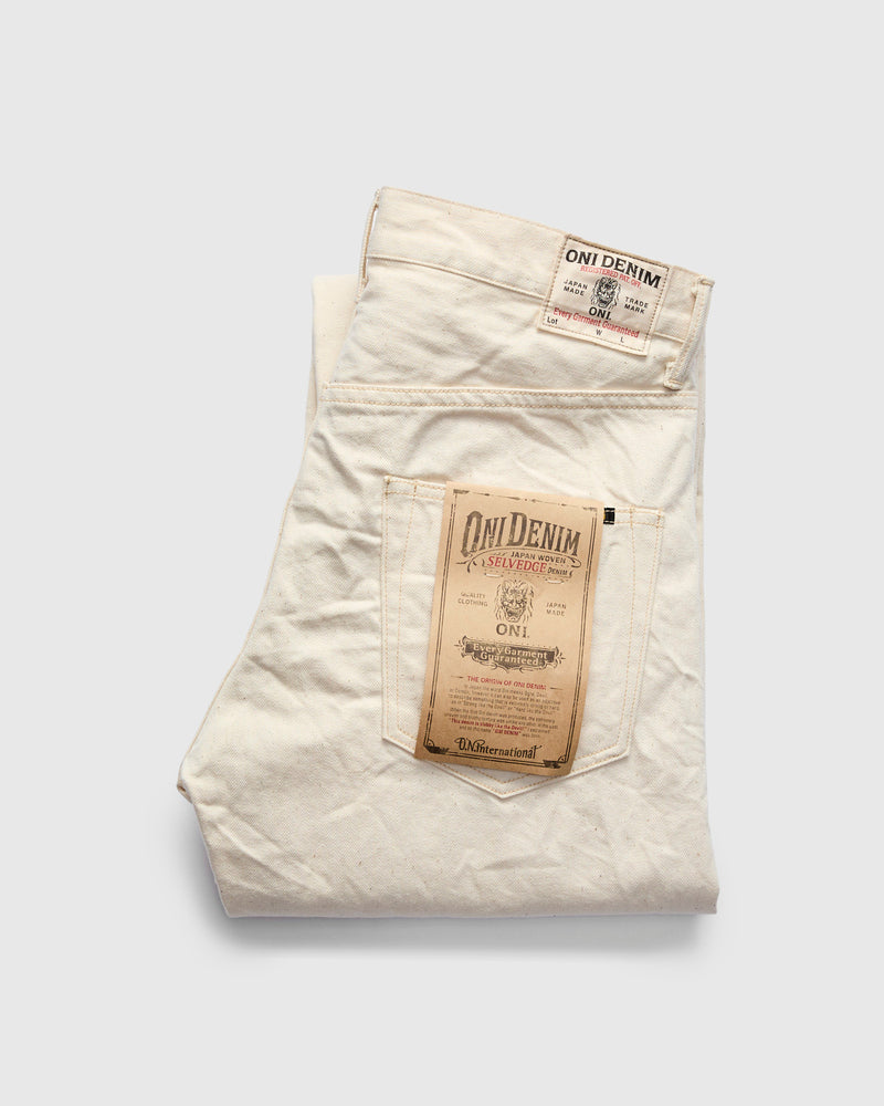 271-ECRU "Organic Cotton" 12.4oz Selvedge Denim - Just-Right Straight  Fit