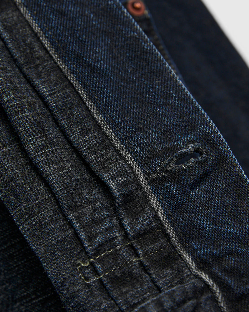3115 13.5oz Type-1 Selvedge Denim Jacket in Charcoal Overdye