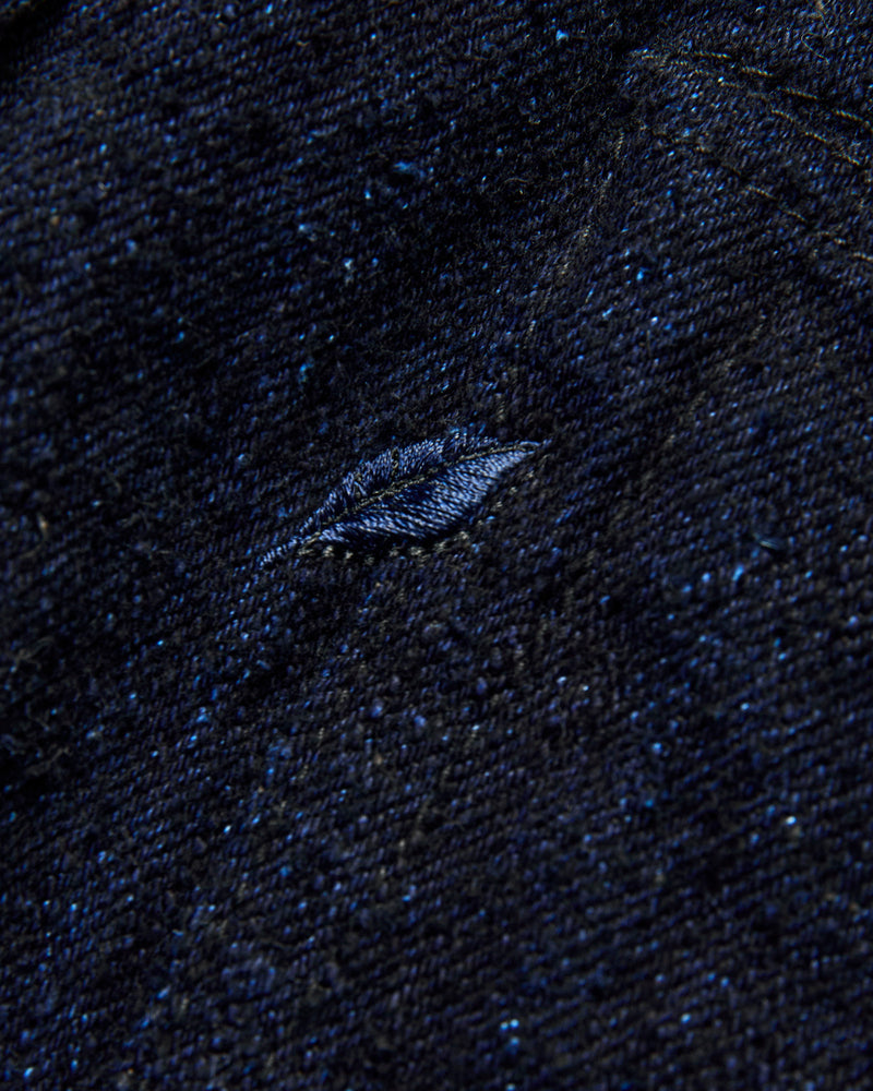 "Indigo x Sumi" 16oz Rinsed Double Nep Selvedge Denim - Slim Tapered Fit