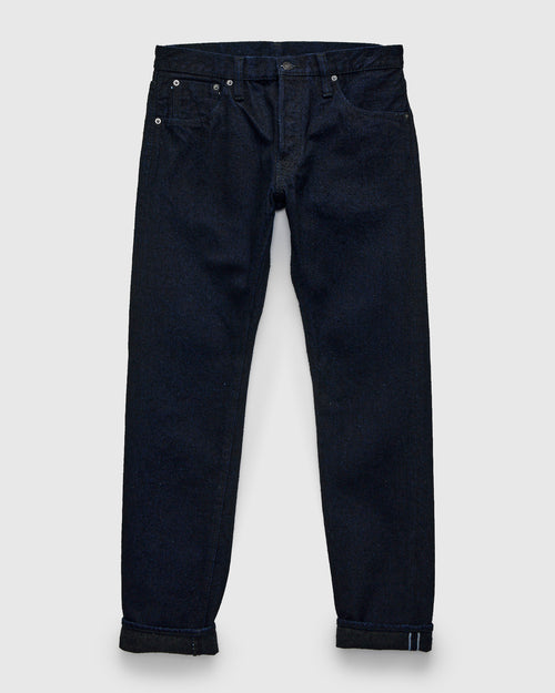 "Indigo x Sumi" 16oz Rinsed Double Nep Selvedge Denim - Slim Tapered Fit
