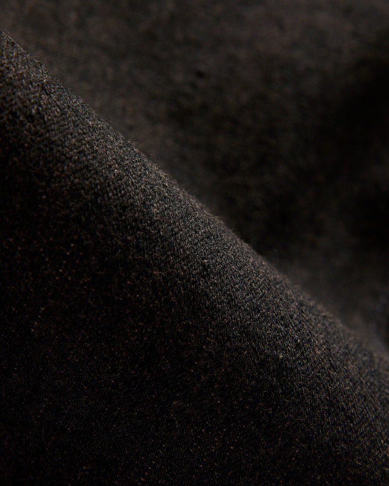 "Teacore Black x Brown" 14oz Rinsed Black Selvedge Denim - Relaxed Tapered Fit