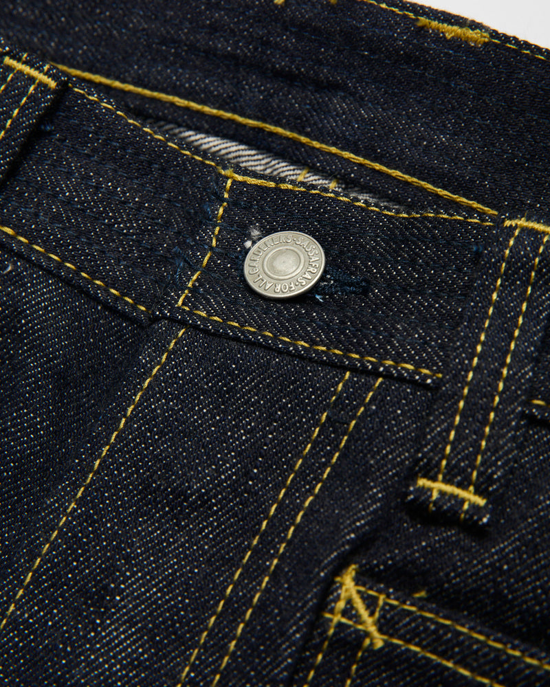 14oz Selvedge Denim Fall Leaf R Pants in Indigo