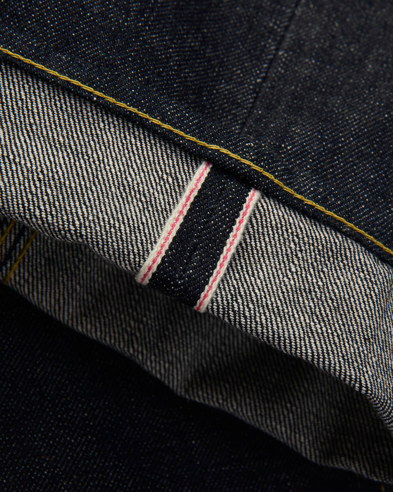 14oz Selvedge Denim Fall Leaf R Pants in Indigo