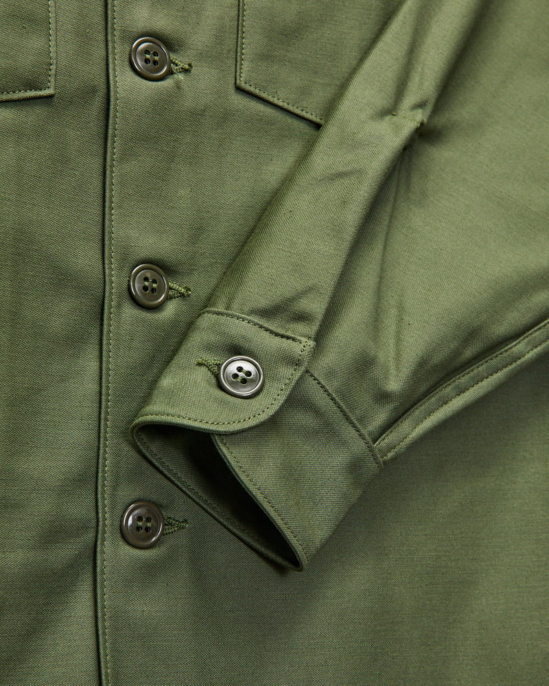 OG-107 Cotton Sateen Utility Shirt in Olive
