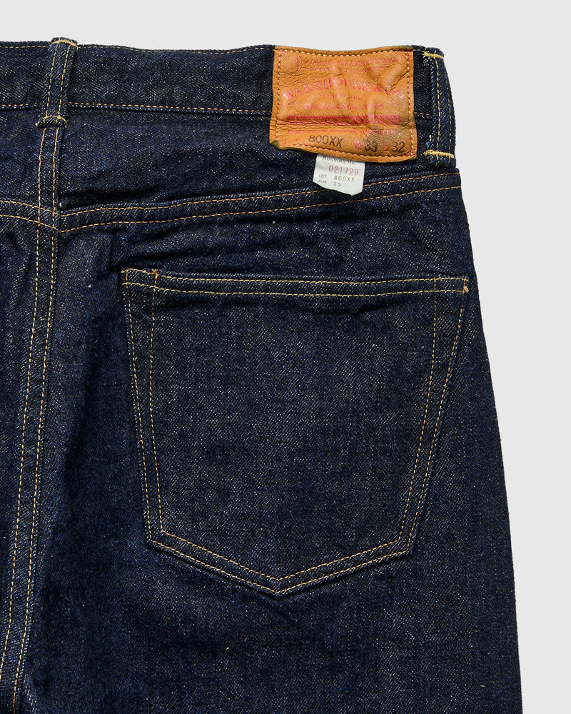 "Lot 800XX" 14.5oz Rinsed Selvedge Denim - Regular Straight Fit