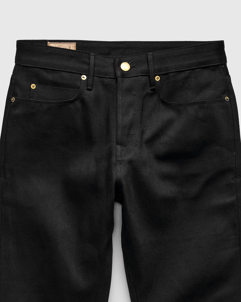 "Black Portola" 15.75oz Double Black Selvedge Denim - Tapered Fit