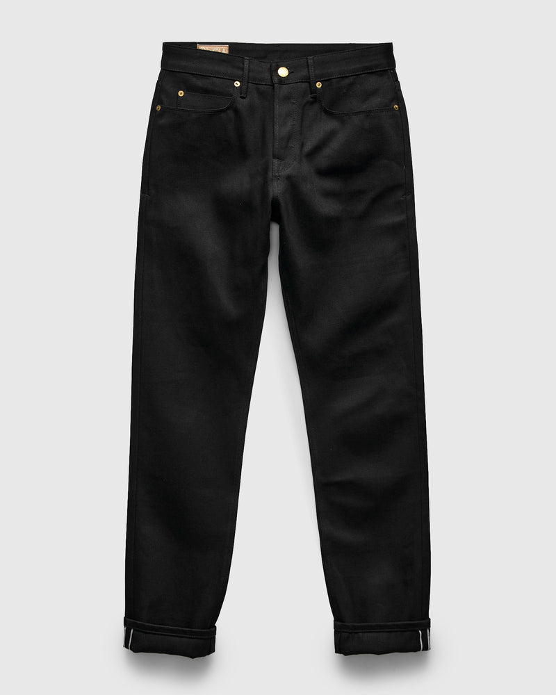 "Black Portola" 15.75oz Double Black Selvedge Denim - Tapered Fit