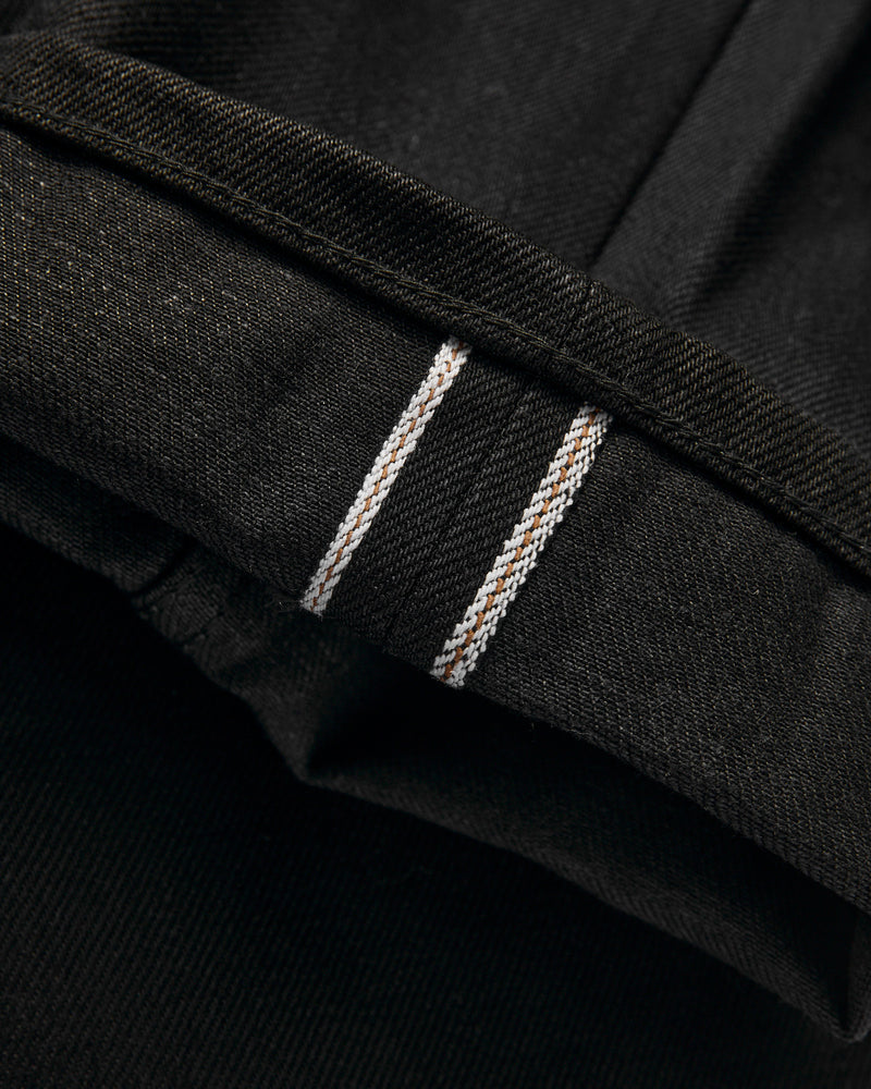 "Black Portola" 15.75oz Double Black Selvedge Denim - Tapered Fit
