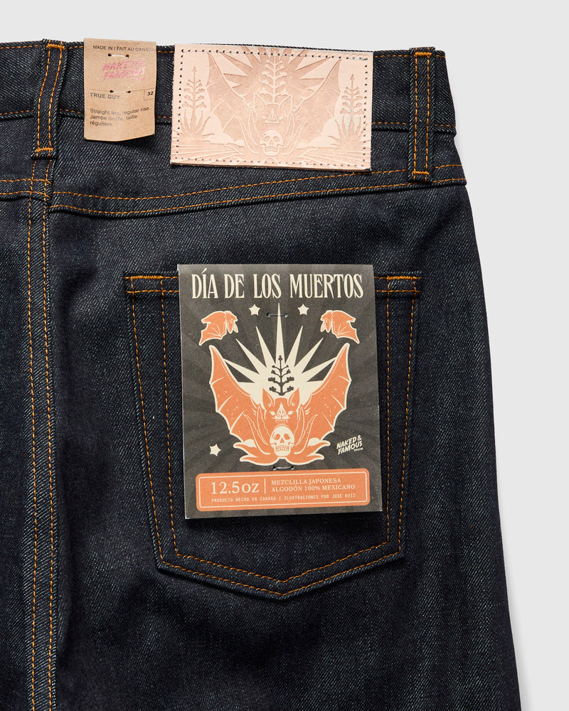 "Dia De Los Muertos Bat" 12.5oz Selvedge Denim - True Guy Fit